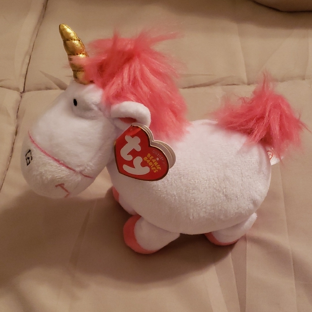 Ty Fluffy The Unicorn 6" Despicable Me 3 Original Beanie Babies Collection NWT